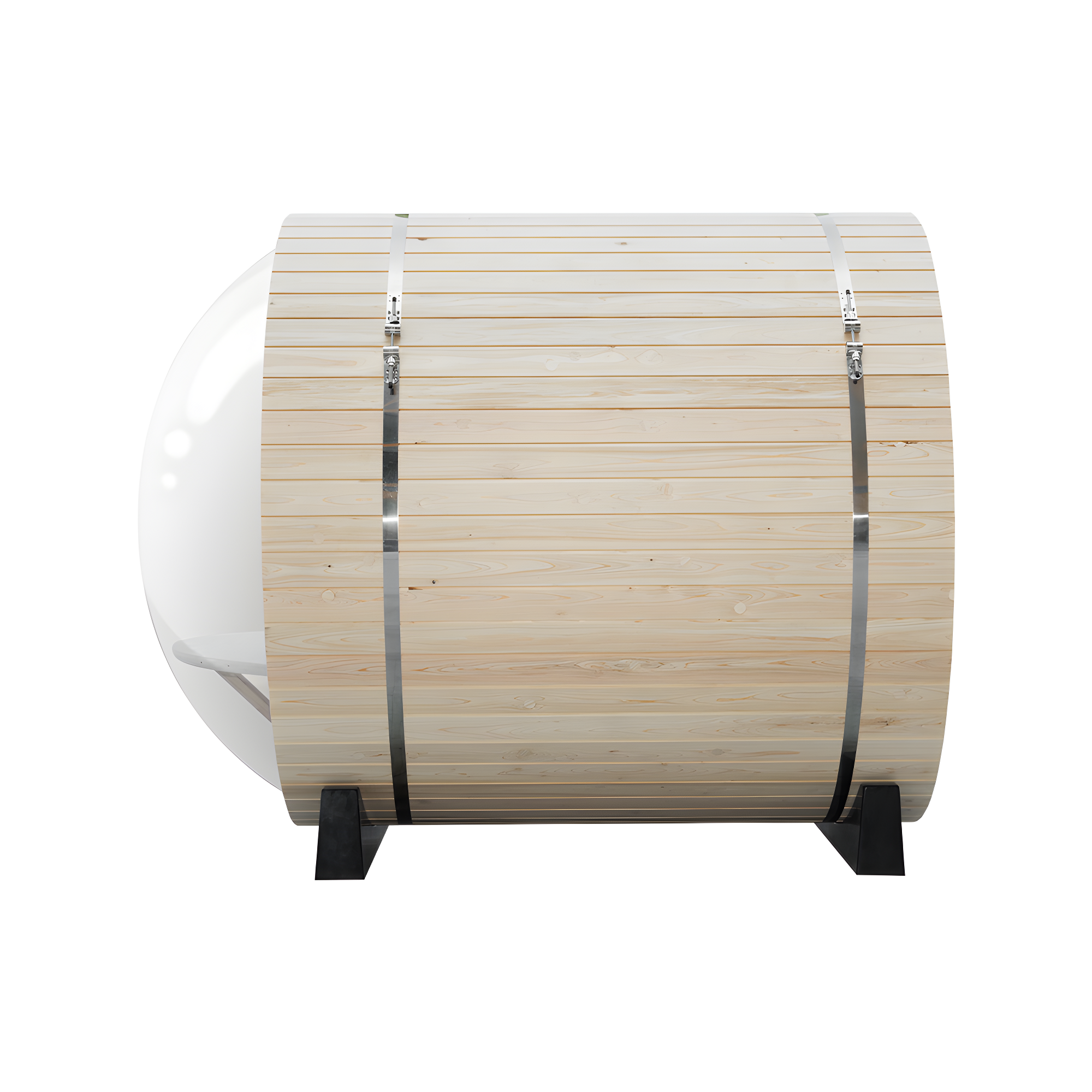 Clear Glass Panoramic Barrel Sauna
