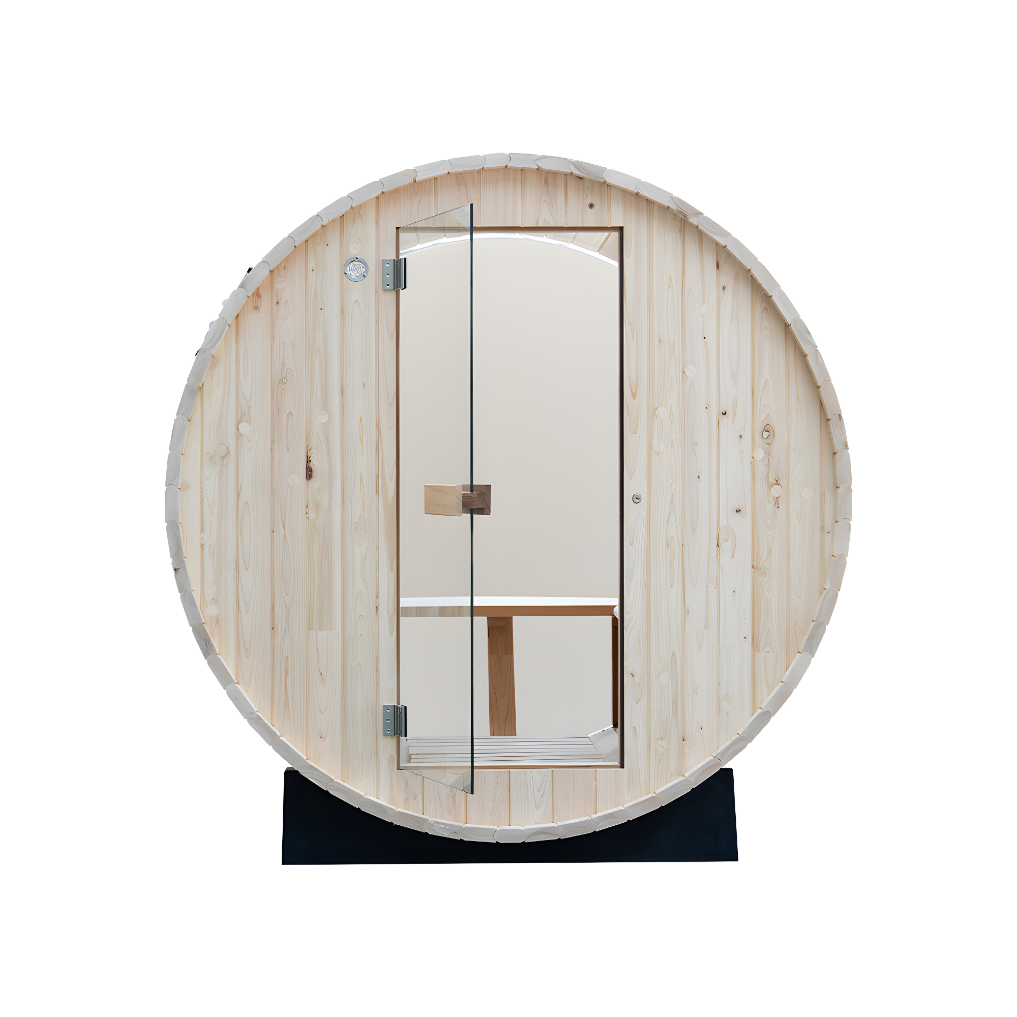 Clear Glass Panoramic Barrel Sauna